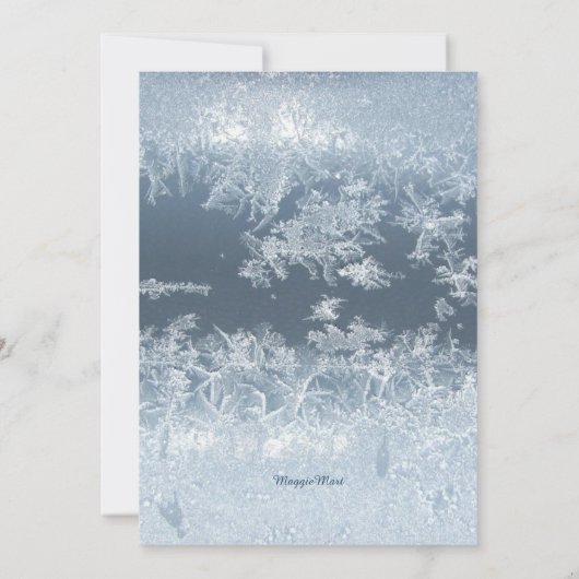 Winter Wonderland Ice Thema Blue Sweet 16 Geburtst Einladung (Rückseite)