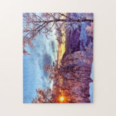 Winter Wonderland Icy Forest Vermont Puzzle (Vertikal)