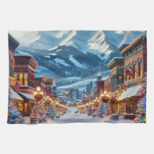 Winter Wonderland in Crested Butte, Colorado Geschirrtuch