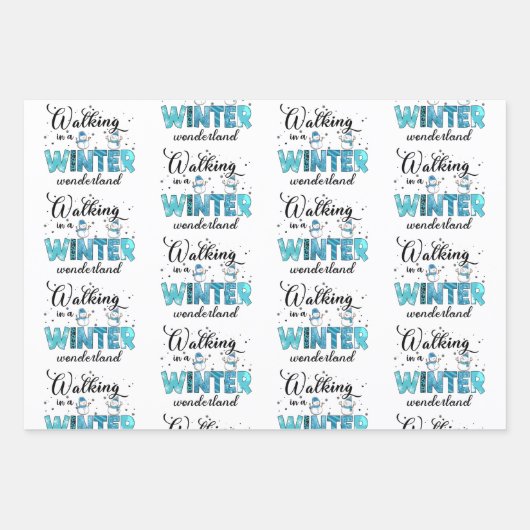 Winter Wonderland individuell gestalten Geschenkpapier Set (Vorderseite)