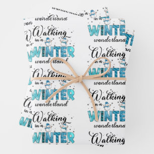 Winter Wonderland individuell gestalten Geschenkpapier Set