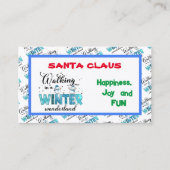 Winter Wonderland individuell gestalten Visitenkarte (Vorderseite)