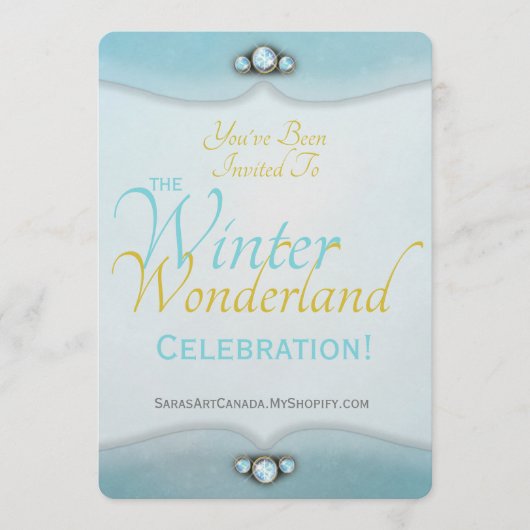 Winter Wonderland Invitation Einladung (Vorderseite)