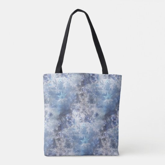 Winter Wonderland Iss and Snowflake Muster Tasche (Rückseite)