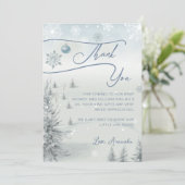 Winter Wonderland Its Cold Outside Baby Shower Dankeskarte (Stehend Vorderseite)
