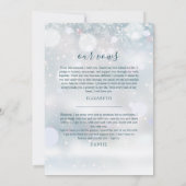 Winter Wonderland je nach Party Hochzeitsstimmen Einladung (Rückseite)