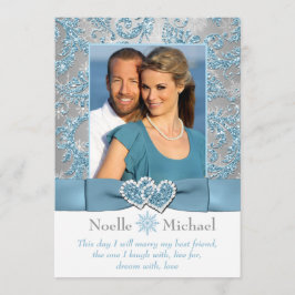 Winter Wonderland Joined Hearts FOTO Einladung