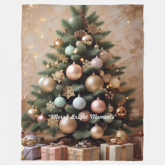 "Winter Wonderland Joy" Fleecedecke (Vorderseite)