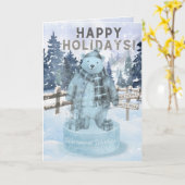 Winter Wonderland Karte (Gelbe Blume)