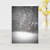 Winter Wonderland Karte (Gelbe Blume)