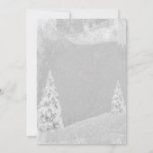 Winter Wonderland, Kiefernbaum Grau Save The Date (Rückseite)