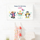Winter Wonderland Kindergeburtstag Party Banner (Insitu)
