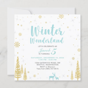 Winter Wonderland - Kindergeburtstagseinladung - J Einladung
