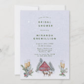 Winter Wonderland Landschaft Brautparty Einladung (Vorderseite)