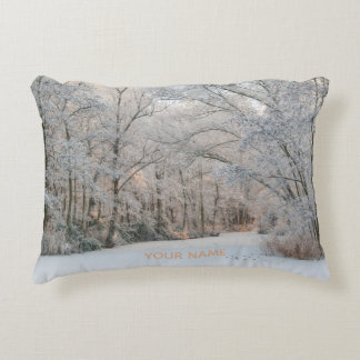 Winter Wonderland Landschaft Foto Dekokissen