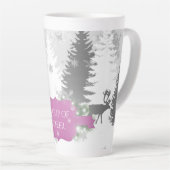 Winter Wonderland Latte Tasse - Magenta (Rechte Ecke)