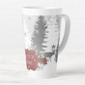 Winter Wonderland Latte Tasse - Rot (Rechte Ecke)