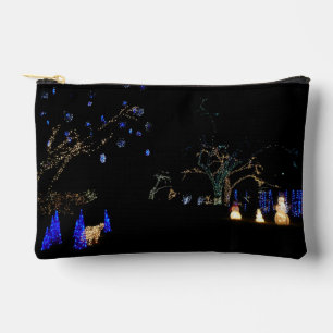 Winter Wonderland Lichter Blau und Weiß Urlaub Zubehörtasche