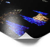 Winter Wonderland Lights Blau und Weiß Urlaub Fotodruck (Ecke)