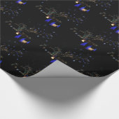 Winter Wonderland Lights Blau und Weiß Urlaub Geschenkpapier (Ecke)