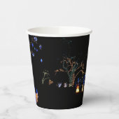 Winter Wonderland Lights Blau und Weiß Urlaub Pappbecher (Links)