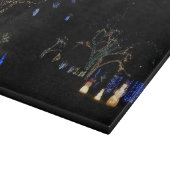 Winter Wonderland Lights Blau und Weiß Urlaub Schneidebrett (Ecke)