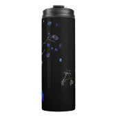 Winter Wonderland Lights Blau und Weiß Urlaub Thermosbecher (Vorderseite)