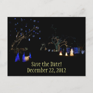Winter Wonderland Lights Save the Date Postkarte