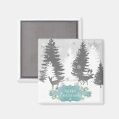 Winter Wonderland Magnet - Aquamarin (Vorderseite/Rückseite)