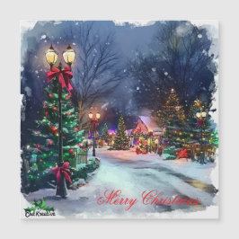 Winter Wonderland Magnetic Christmas Card Magnetkarte