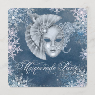 Winter Wonderland Maskenparty-Einladungen Einladung