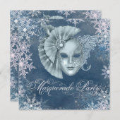 Winter Wonderland Masquerade Party Einladungen (Vorne/Hinten)