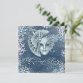 Winter Wonderland Masquerade Party Einladungen (Stehend Vorderseite)