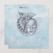 Winter Wonderland Masquerade Party Einladungen (Vorne/Hinten)