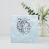 Winter Wonderland Masquerade Party Einladungen (Stehend Vorderseite)