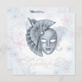 Winter Wonderland Masquerade Party Einladungen (Vorne/Hinten)