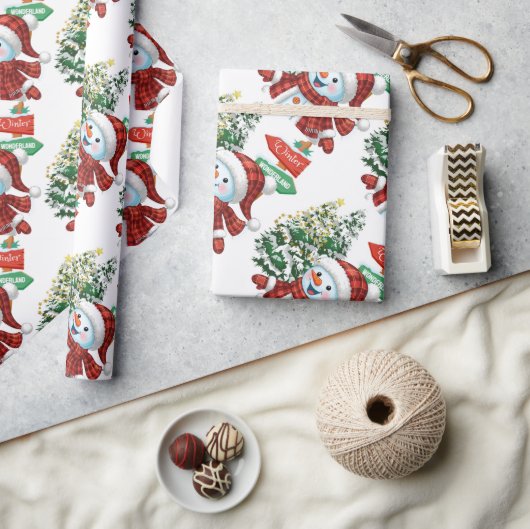 Winter Wonderland - Matte Wrapping Paper Geschenkpapier (Kunsthandwerk)