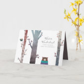 Winter Wonderland Moderne Weihnachtsfeiertage Cust Karte (Gelbe Blume)