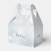 Winter Wonderland Monogram Snow Wedding Geschenkschachtel (Rückseite)