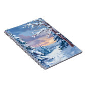 Winter Wonderland | Mountain Snow Nature Painting  Notizblock (Rechte Seite)
