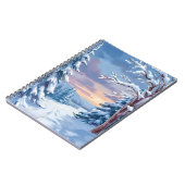 Winter Wonderland | Mountain Snow Nature Painting  Notizblock (Linke Seite)