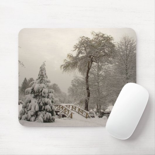 Winter Wonderland Mousepad Schneebrücke Geschenke (Mit Mouse)