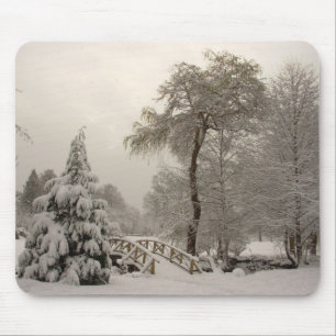 Winter Wonderland Mousepad Schneebrücke Geschenke