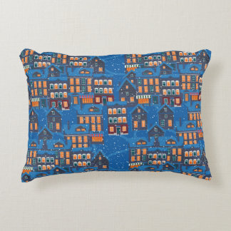 Winter Wonderland: Nachtleben im Haus Scapes Dekokissen