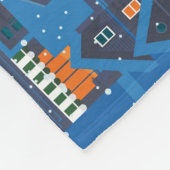 Winter Wonderland: Nachtleben im Haus Scapes Fleecedecke (Ecke)