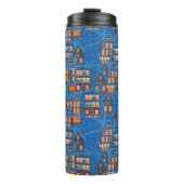 Winter Wonderland: Nachtleben im Haus Scapes Thermosbecher (Vorderseite)