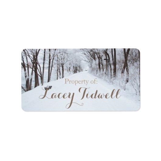 Winter Wonderland Name Labels Adressaufkleber (Vorne)