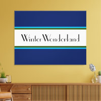 WINTER WONDERLAND Navy White Holiday Strips