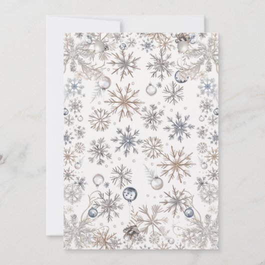 Winter Wonderland Neutral Clothesline Babydusche Einladung (Rückseite)