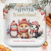 Winter Wonderland Niedliche Schneefälle Geburtstag